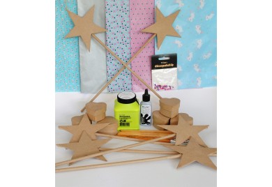 Fairy Party Kit for Six, Fairy Party Activity with Wands and Tooth Fairy Boxes